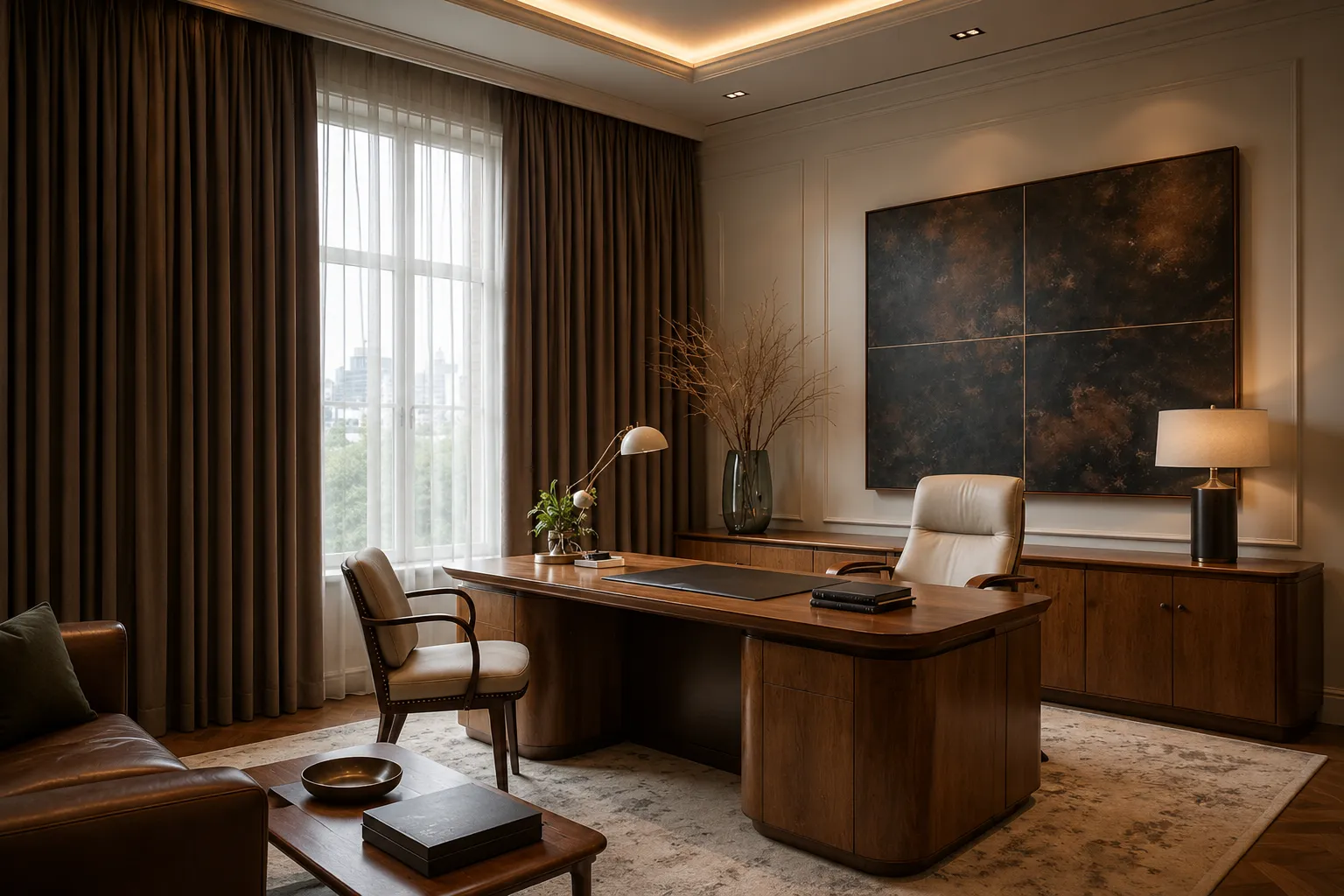 Motorized blinds DIFC office Dubai
