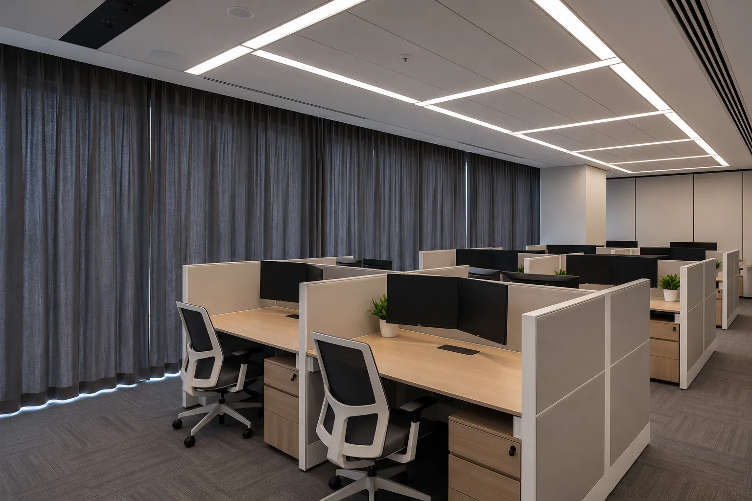 Roller blinds JLT Dubai office