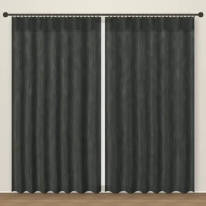 Anthracite Natura Linen Office Curtain DF 222-52 fabric
