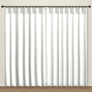 Antique White Forever Linen Office Curtain DF 231-10 fabric