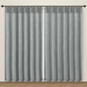 Ash Grey Deluxe Blackout Office Curtain DF 121-20 fabric