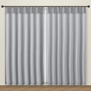 Ash Grey Forever Linen Office Curtain DF 231-45 fabric