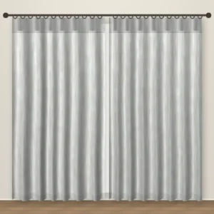 Ash Grey Lino Blackout Office Curtain DF 123-37 fabric