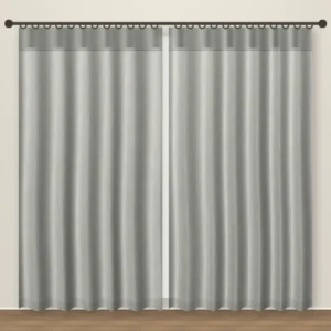 Ash Grey Plush Blackout Office Curtain DF 122-46 fabric