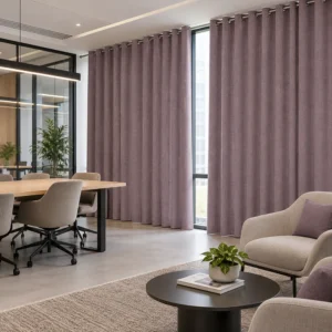 Soft Plum Office Drapery fabric