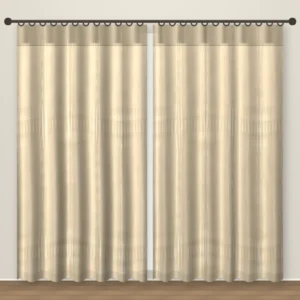 Biscuit Check Artesia Linen Office Curtain DF 239-20 fabric