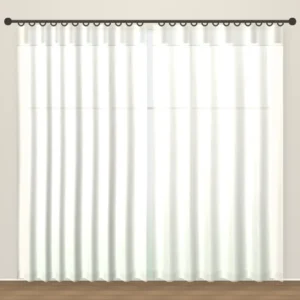 Blush White Luxe Linen Sheer Office Curtain DF 207-23 fabric