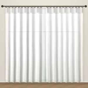 Blush White Tweed Linen Sheer Office Curtain DF 360-32 fabric