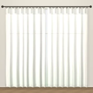 Chalk White Forever Linen Sheer Office Curtain DF 231-39 fabric