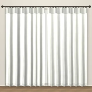Chalk White Luxe Linen Office Curtain DF 207-32 fabric