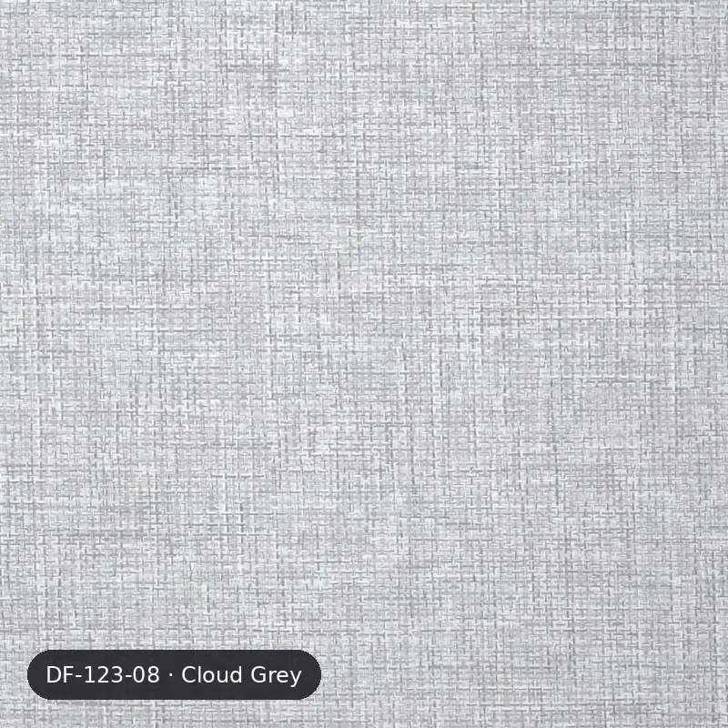 Cloud Grey Lino Blackout Office Curtain DF 123-08 fabric close-up