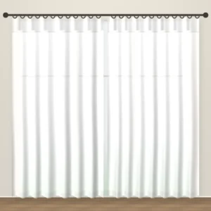 Cloud White Luxe Linen Sheer Office Curtain DF 207-58 fabric