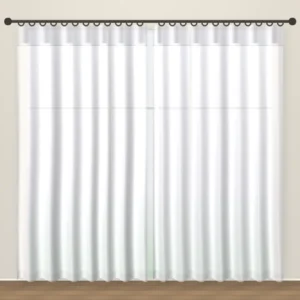 Cloud White Tweed Linen Sheer Office Curtain DF 360-50 fabric