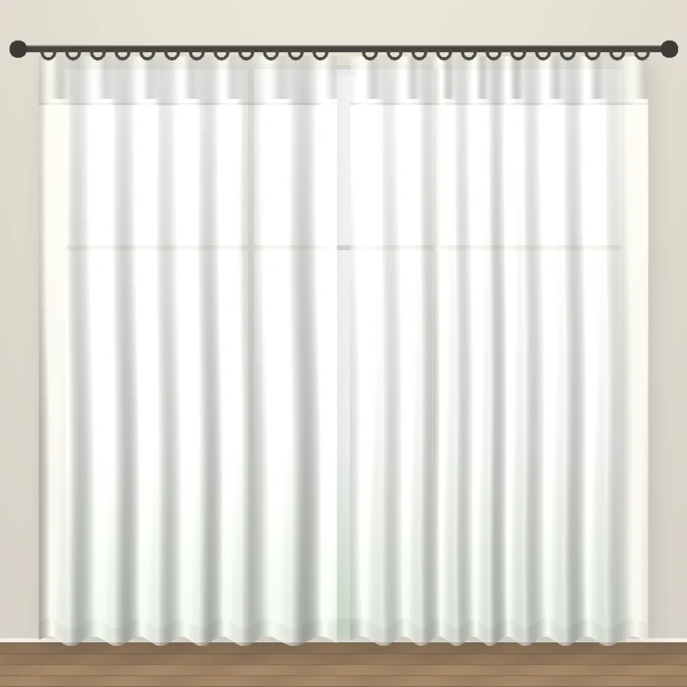 Cotton White Rustic Linen Sheer Office Curtain DF 204-29 fabric