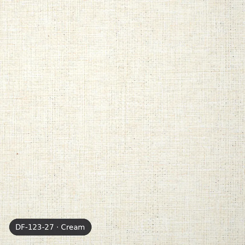Cream Lino Blackout Office Curtain DF 123-27 fabric close-up