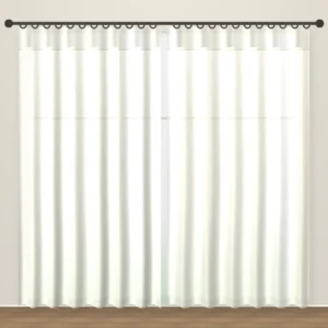 Cream Stripe Luxe Linen Sheer Office Curtain DF 207-65 fabric