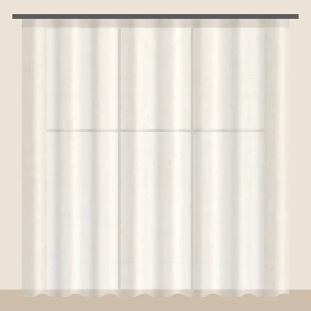 Cream Voile Sheer Office Curtain DF 260-26 fabric