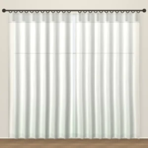 Dove Grey La Mode Linen Sheer Office Curtain DF 351-33 fabric