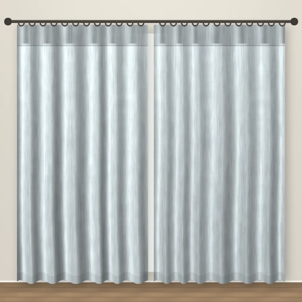 Dusty Blue Lino Blackout Office Curtain DF 123-10 fabric