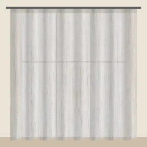 Ecru Linen-Look Sheer Office Curtain DF 888-19 fabric