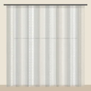 Ecru Striped Textured Sheer Office Curtain DF 702-32 fabric