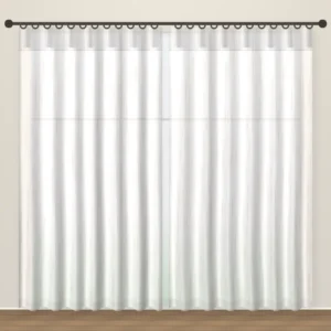 Flecked Ivory Tweed Linen Sheer Office Curtain DF 360-02 fabric