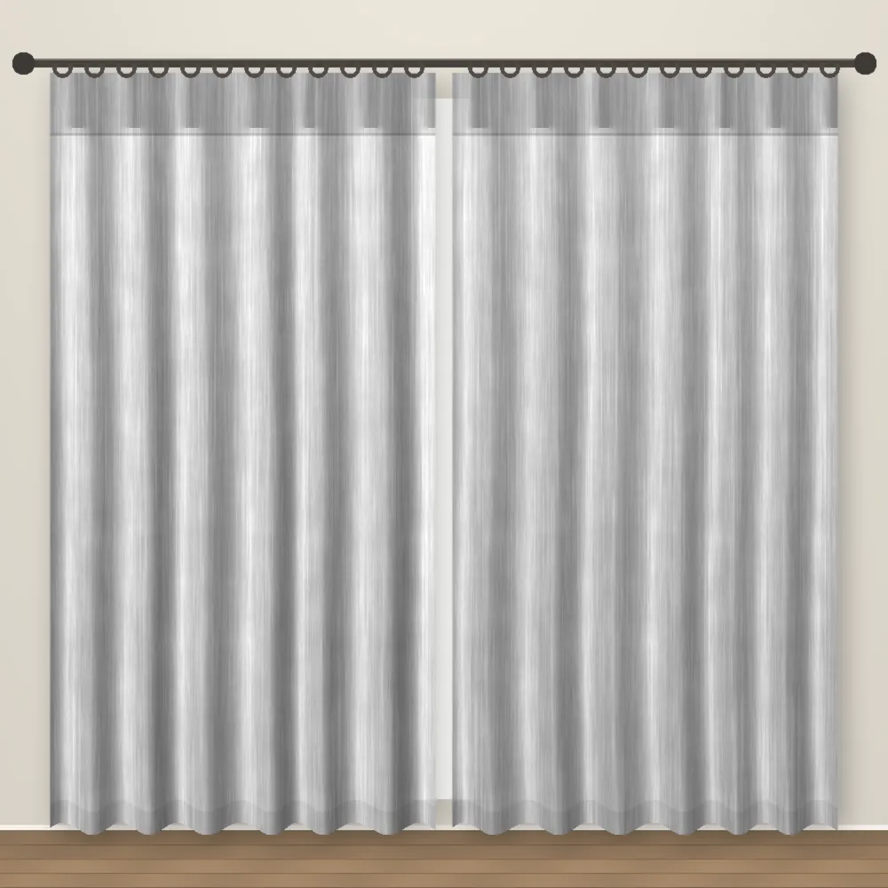 Fog Grey Rustic Linen Office Curtain DF 204-22 fabric