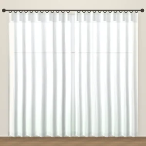 Frost White Natura Linen Sheer Office Curtain DF 222-21 fabric