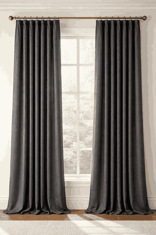 Graphite Velvet Office Panels fabric