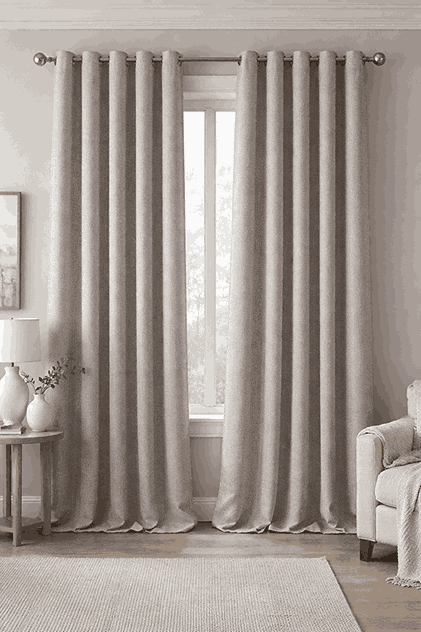 Grey Luxe Office Drapes fabric