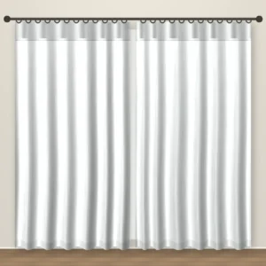 Ice White Lino Blackout Office Curtain DF 123-01 fabric