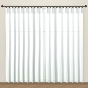 Ice White Natura Linen Sheer Office Curtain DF 222-18 fabric