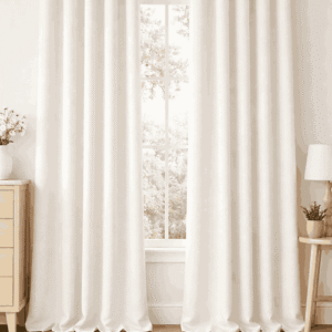 Ivory Luxe Office Drapes fabric