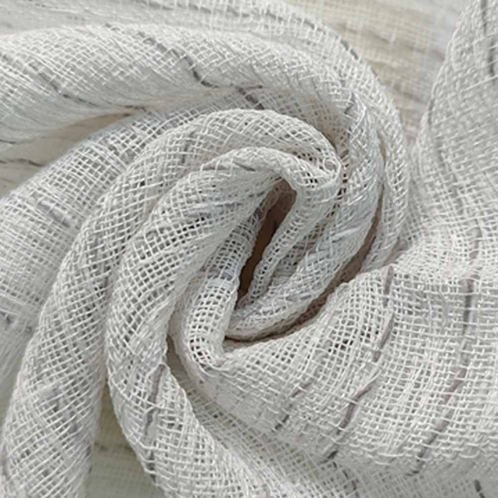 Ivory Luxe Sheer Office Curtains fabric close-up