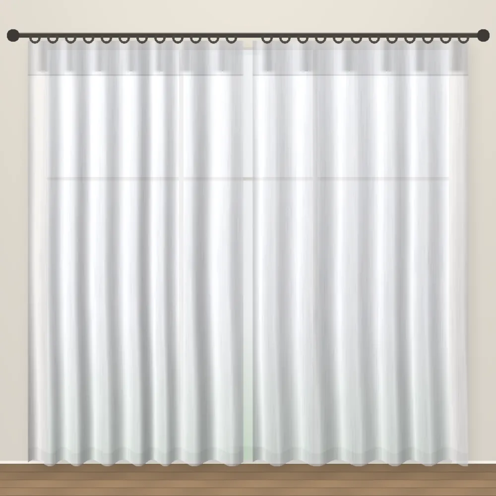 Light Grey Forever Linen Sheer Office Curtain DF 231-32 fabric