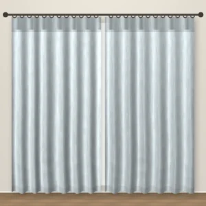 Light Steel Blue Lino Blackout Office Curtain DF 123-09 fabric