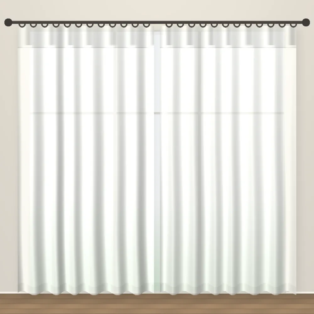 Lily White Rustic Linen Sheer Office Curtain DF 204-26 fabric