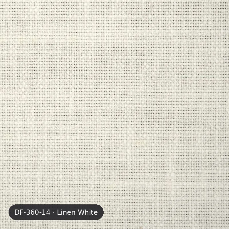 Linen White Tweed Linen Office Curtain DF 360-14 fabric close-up