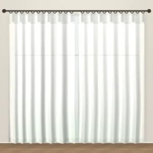 Milk White Rustic Linen Sheer Office Curtain DF 204-28 fabric