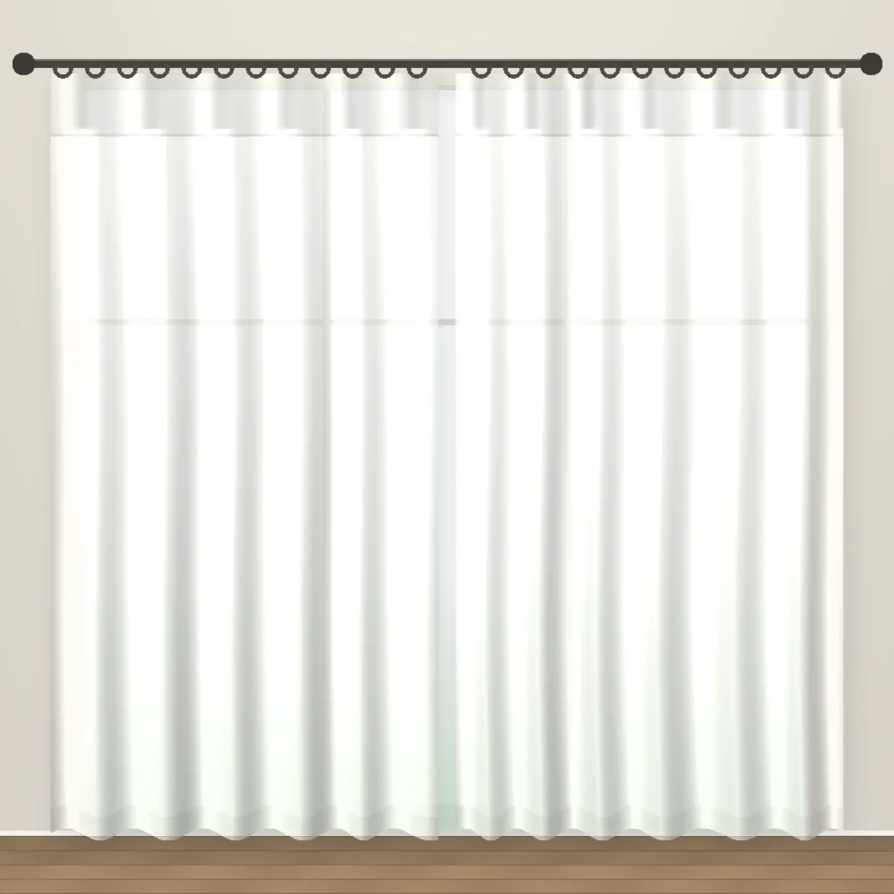 Milk White Simply Linen Sheer Office Curtain DF 212-45 fabric