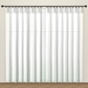 Pale Silver Natura Linen Sheer Office Curtain DF 222-19 fabric