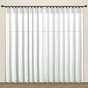 Pale Silver Vol 1 Linen Sheer Office Curtain DF 102-02 fabric