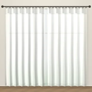 Paper White Rustic Linen Sheer Office Curtain DF 204-12 fabric