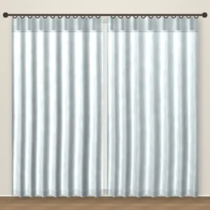 Powder Blue Lino Blackout Office Curtain DF 123-02 fabric