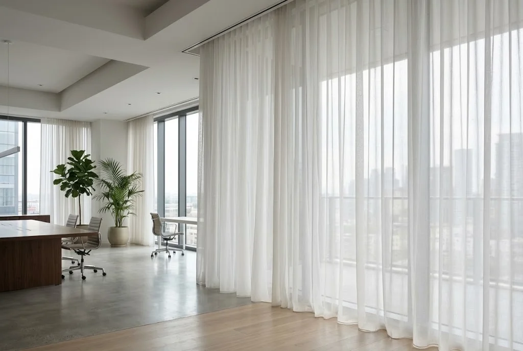 sheer curtains for offices Dubai