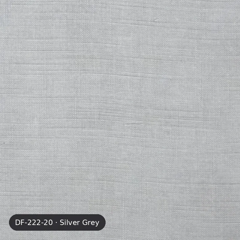 Silver Grey Natura Linen Sheer Office Curtain DF 222-20 fabric close-up