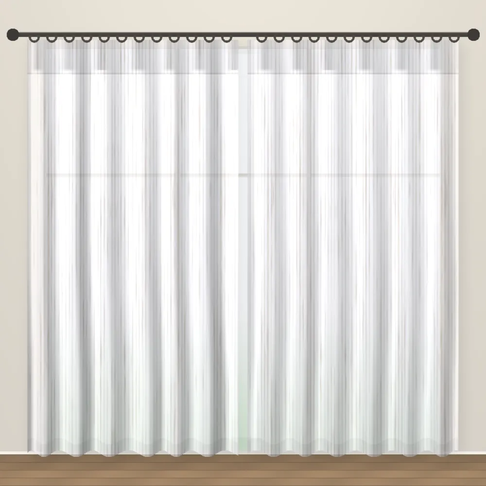 Silver Pinstripe Tweed Linen Sheer Office Curtain DF 360-38 fabric