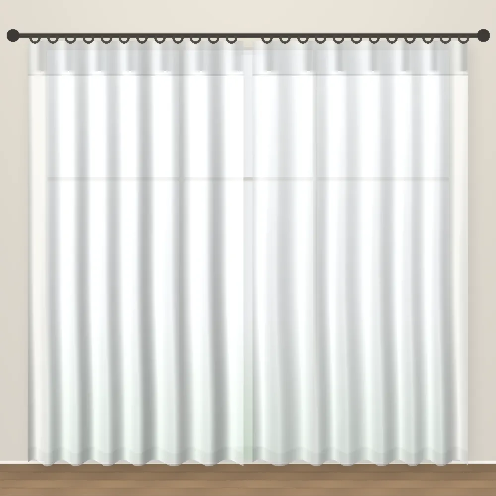 Silver White Natura Linen Sheer Office Curtain DF 222-08 fabric