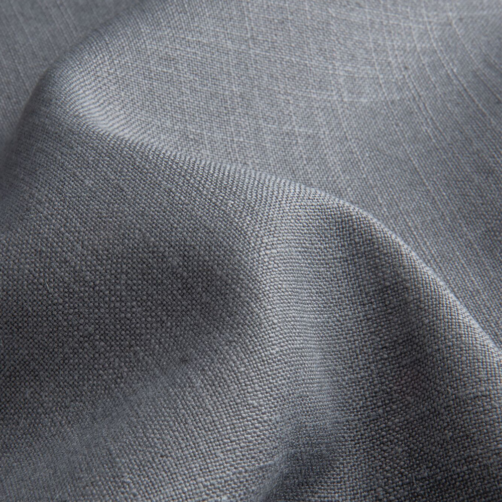 Slate Luxe Linen Office Curtain fabric close-up