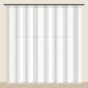Snow White Linen-Look Sheer Office Curtain DF 260-01 fabric
